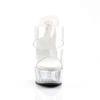 Pleaser - DELIGHT602 Pantoletten mit Absatz - Transparent/Silberfarben Product image